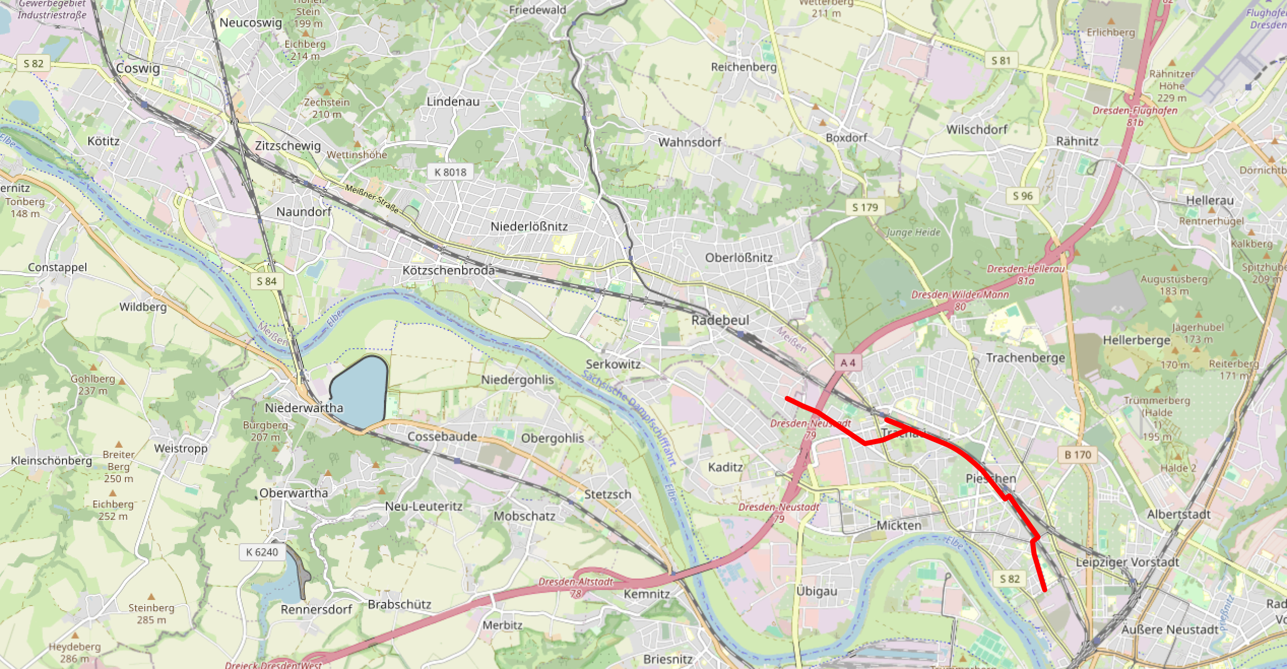 Die R10 von Dresden über Radebeul nach Coswig